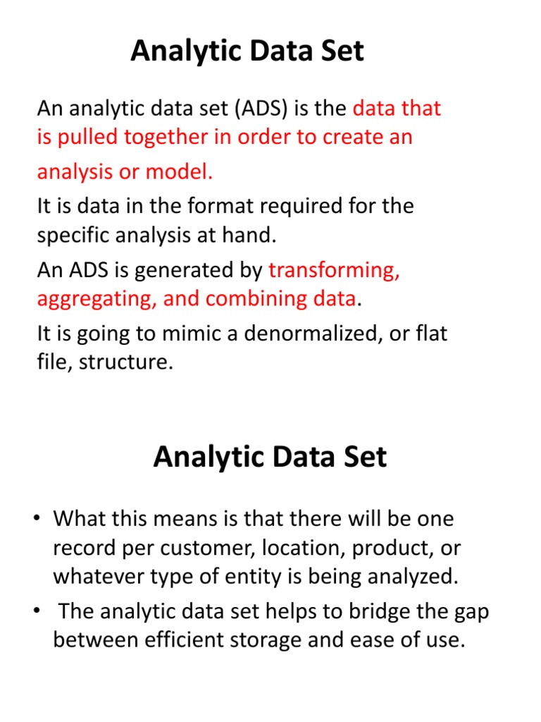 Understanding Analytic Data Sets | PDF | Dependent And Independent ...