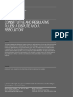 Constitutive and Regulative Rules