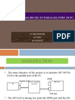 Interfacing HP Das (Rs-232) To Parallel Port of PC: D. Bhavsingh EC94001 M.Tech E.I