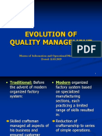 Evolution of Quality Management