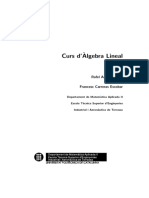 Curs D'àlgebra Lineal PDF