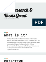 CLA Research and Thesis Grant