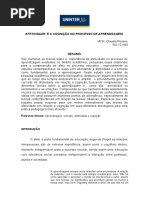 A COGNIÇÃO E A AFETIVIDADE NO PROCESSO DE APRENDIZAGEM
