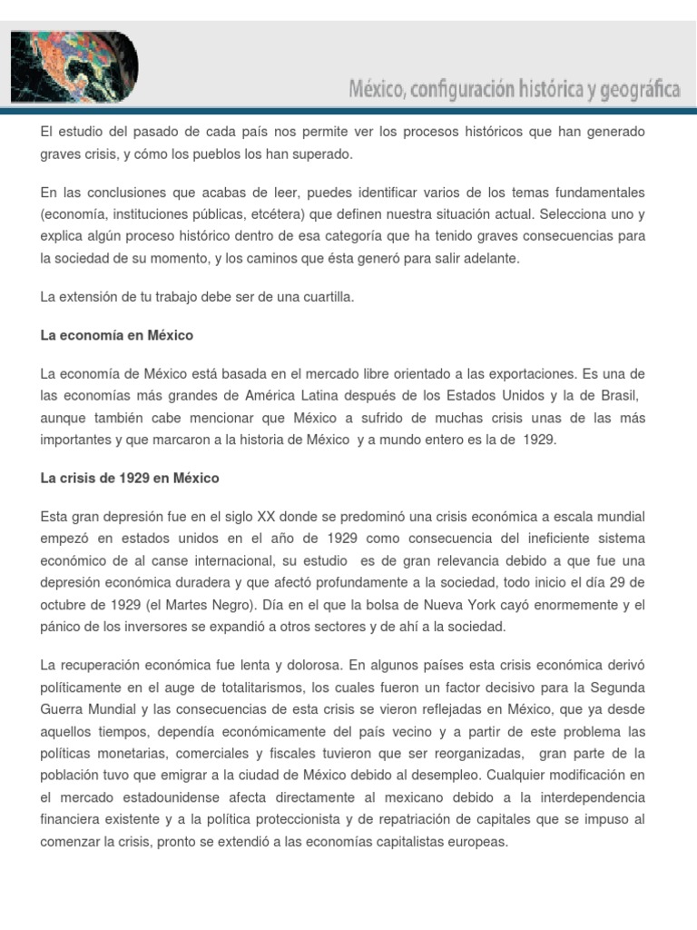 Crisis de 1929 y su impacto en México | PDF | Gran depresion ...