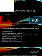 Pertemuan Pertama Projek Manajemen