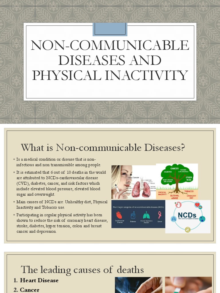 Non Communicable Diseases and Physical Inactivity | PDF | Heart ...