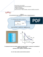 Ecuación de Estado y Primera Ley de La Termodinámica