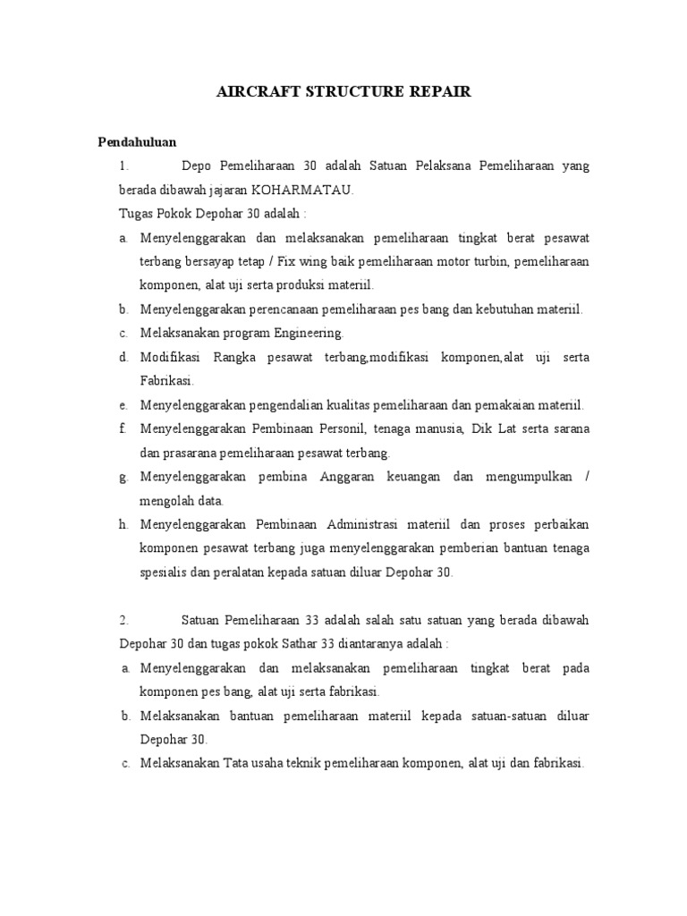 Aircraft Structure Repair | PDF