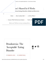 Drunkorexia - The 'Acceptable' Eating Disorder