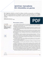 Troponina Marcador de Lesiones Miocárdicas en Perros