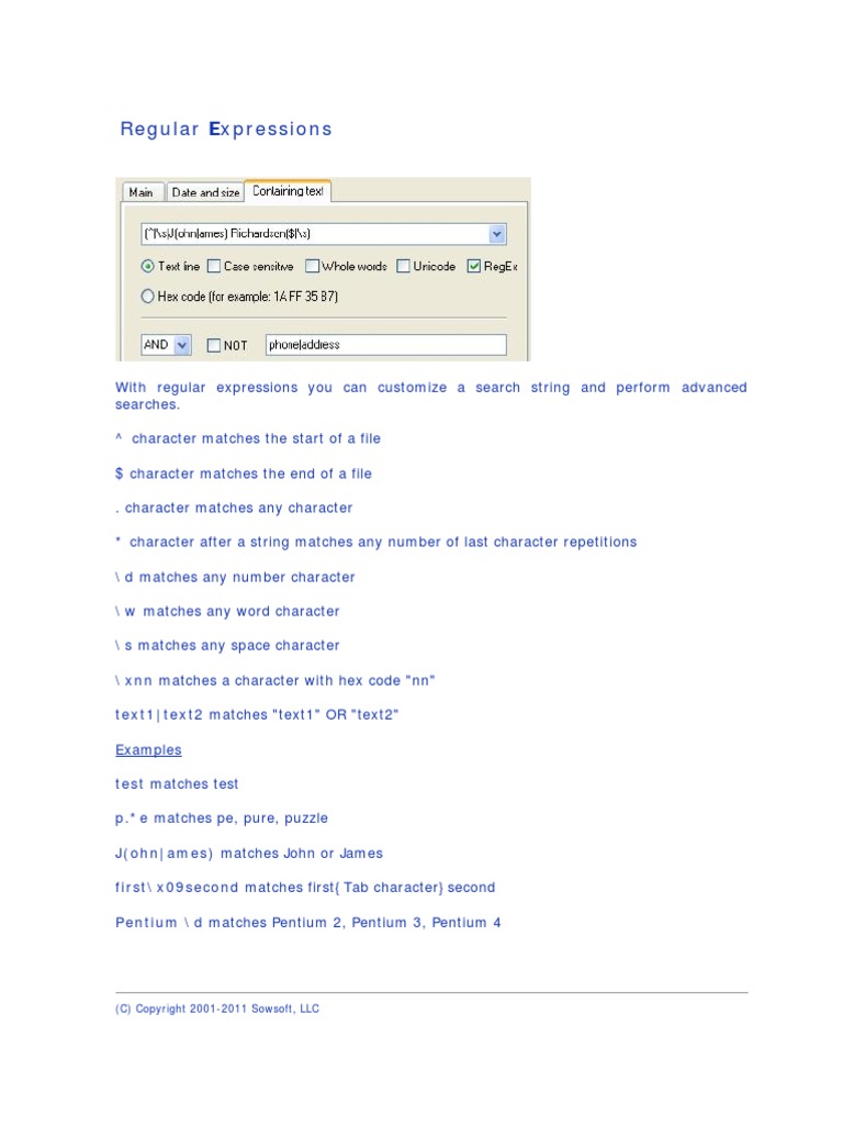 Regular Expressions | PDF