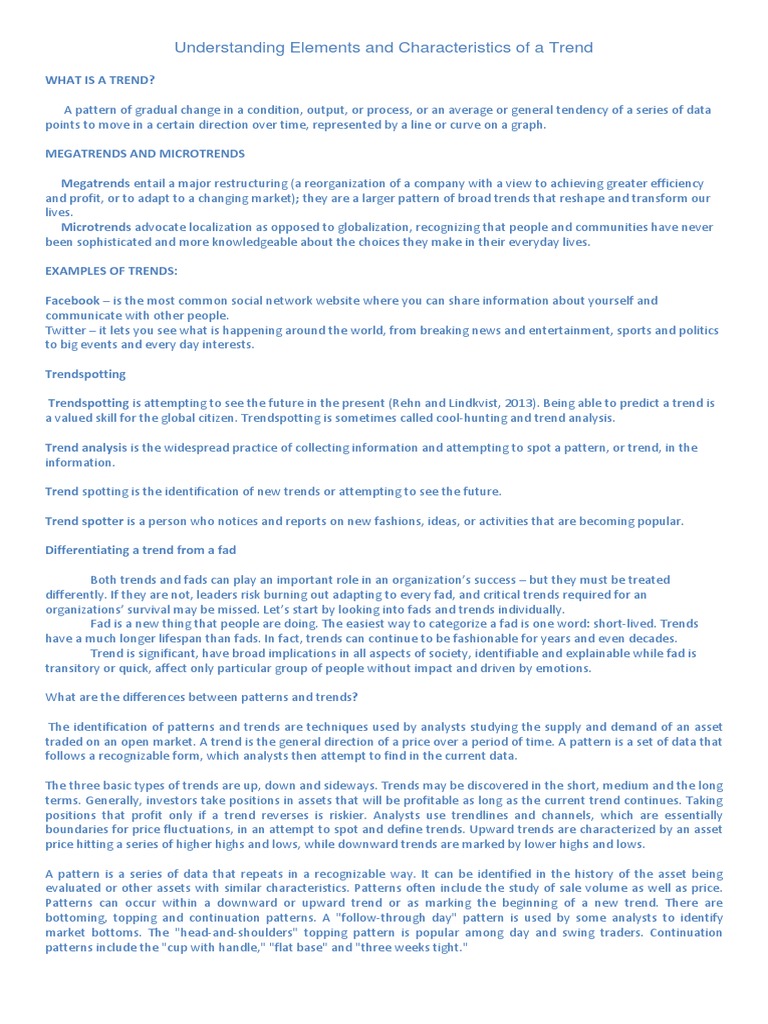 Characteristics and Elements of Trends | PDF | Information System ...