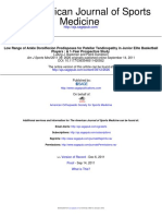 Low Range of Ankle Dorsiflexion Predisposes For Patellar Tendinopathy in Junior Elite Basketbal