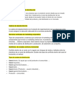 Conceptos de Canales de Distribución Para El Examen