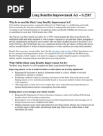 Black Lung Benefits Improvement Act One-Pager