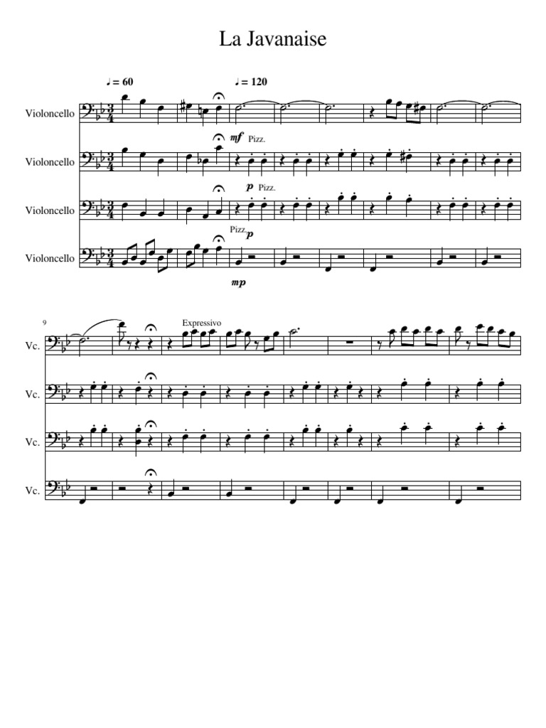 la javanaise accordion sheet music