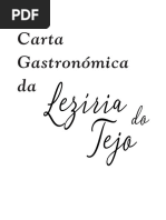 Carta Gastronomica Vol i
