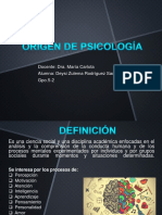 Origen de Psicología