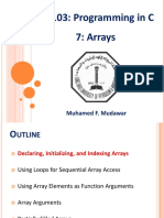ICS103: Programming in C 7: Arrays: Muhamed F. Mudawar