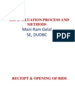 Bid Evaluation Process and Methods: Mani Ram Gelal Se, Dudbc