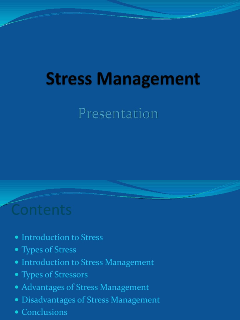 Understanding Stress and Its Management | PDF | Stress Management ...
