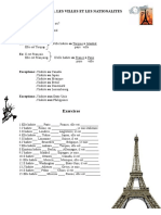 Les Pays Et Les Nationalites Exercice Grammatical Feuille Dexercices 43031