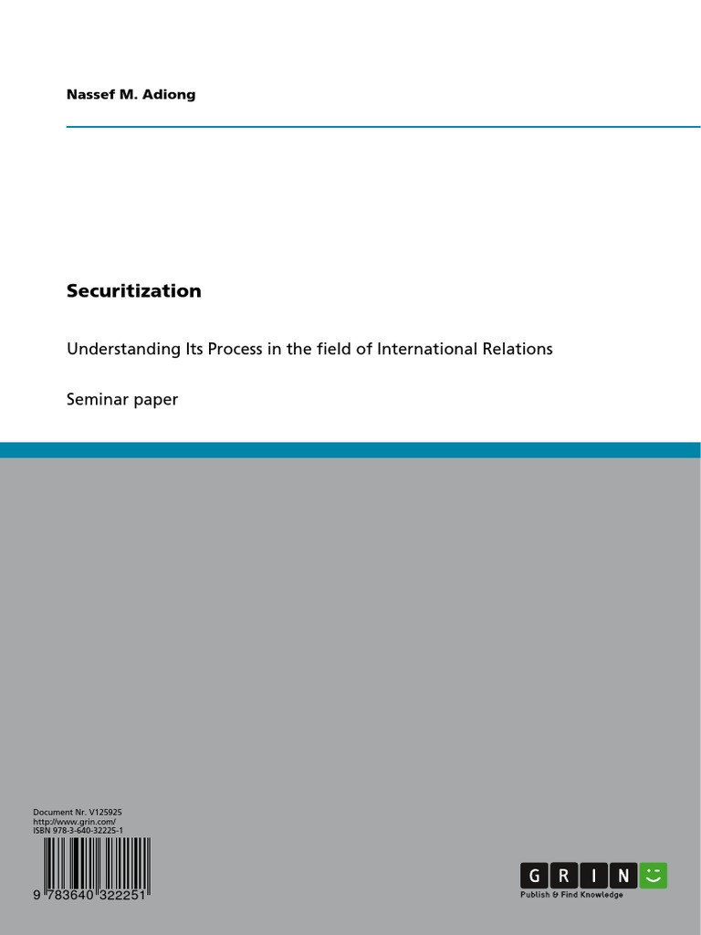 securitization international relations essay