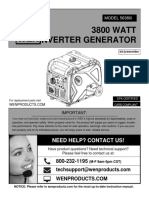 3800 Vatio Inverter Generador