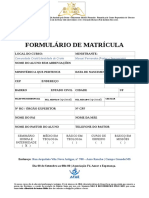 Formulário de Matrícula Pra. Rose