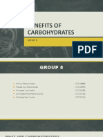 BENEFITS OF CARBOHYDRATES Group 8