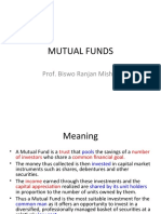 Mutual Funds: Prof. Biswo Ranjan Mishra