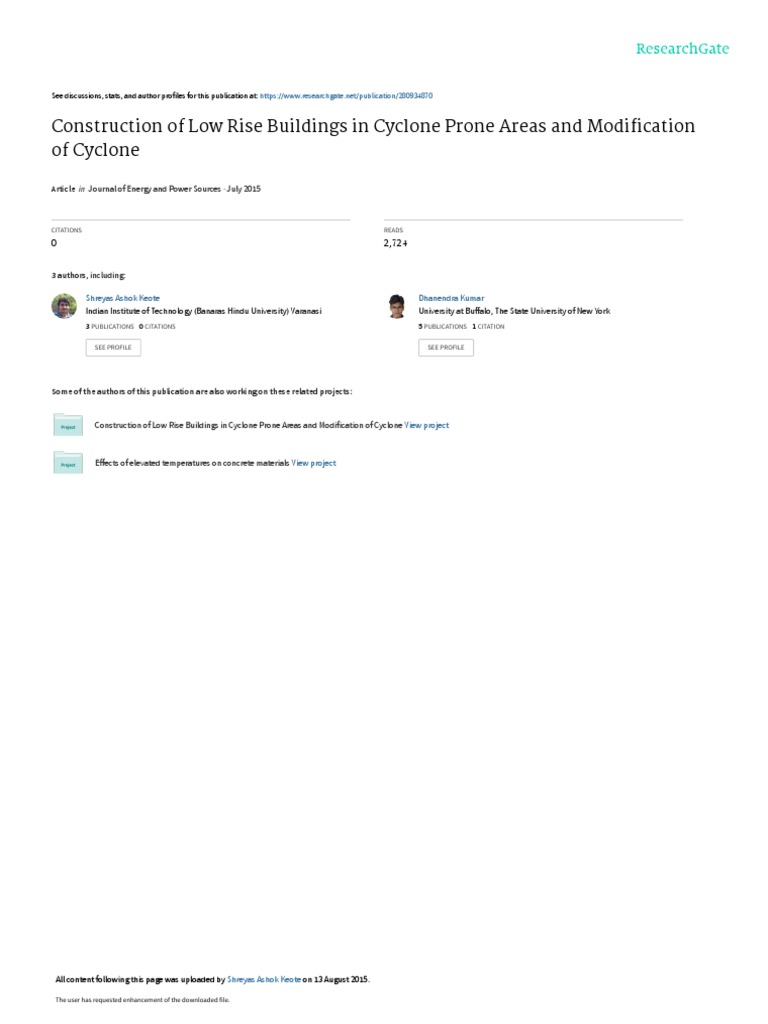 Cyclone-Resistant Low Rise Building Design | PDF | Eye (Cyclone ...
