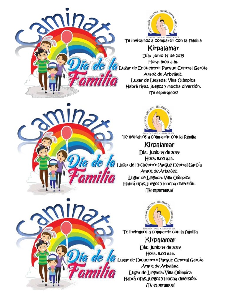 Tarjeta Dia de La Familia | PDF