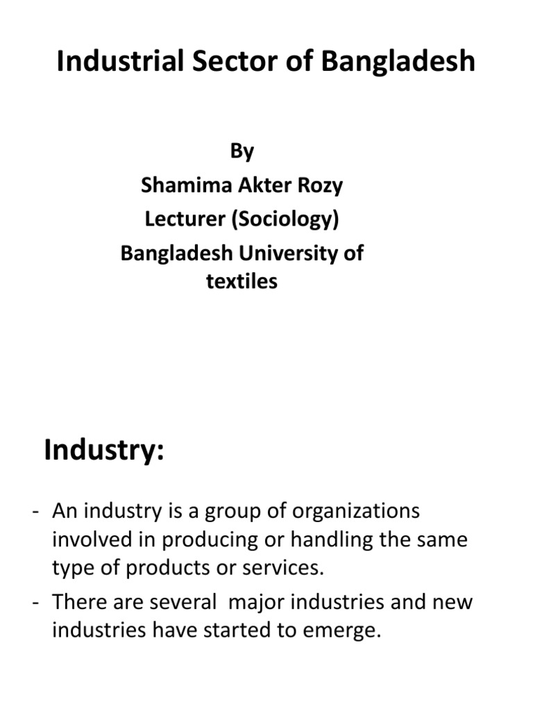 Overview of Bangladesh's Industrial Sector | PDF | Bangladesh ...
