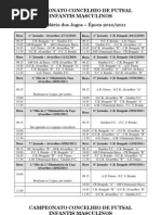 Calendário de Infantis