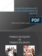 PRES 1. Elementos Esenciales y Facilitadores de La Efectividad en Equipos.