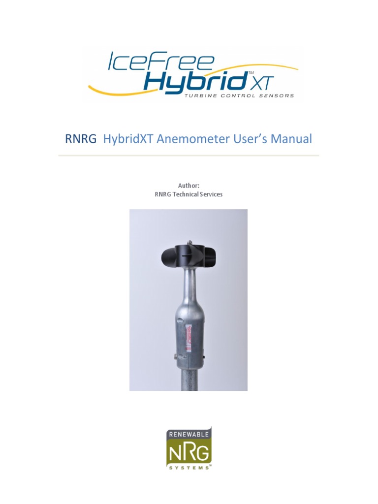 Hybridxt Anemometer User'S Manual Author RNRG Technical Services