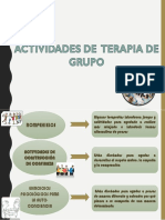 Actividades de Terapia Grupo