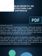 Establecimiento de Costos para Las Empresas