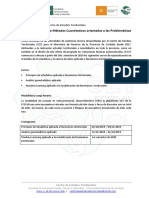 Ciclo de Cursos Metodos Cuantitativos Orientados A Las Problemáticas Territoriales