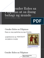 Gender Roles Sa Pilipinas at Sa Ibang Bahagi NG Mundo