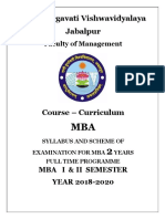 Syllabus of MBA