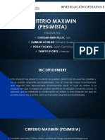 Criterio Maximin (Pesimista) : Investigación Operativa Ii