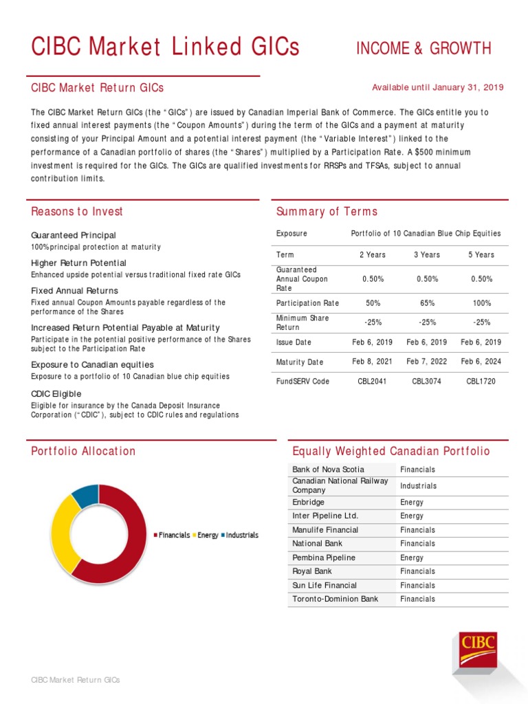 Market Return GICs - II | PDF | Interest | Bonds (Finance)