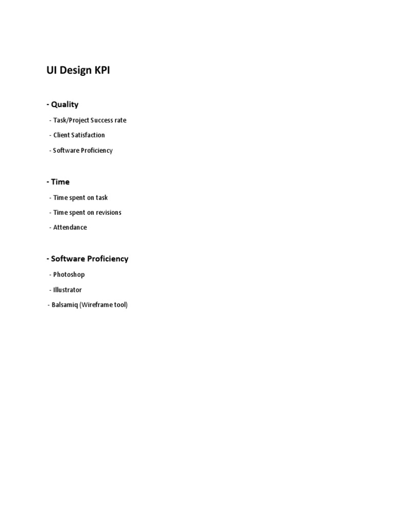 UI Design KPIs for UX Professionals | PDF | Computers