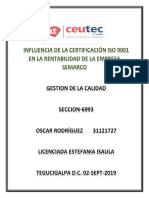 ISO 9001 y rentabilidad empresarial