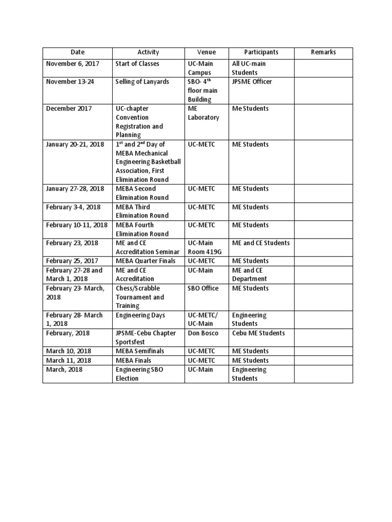 Calendar | PDF