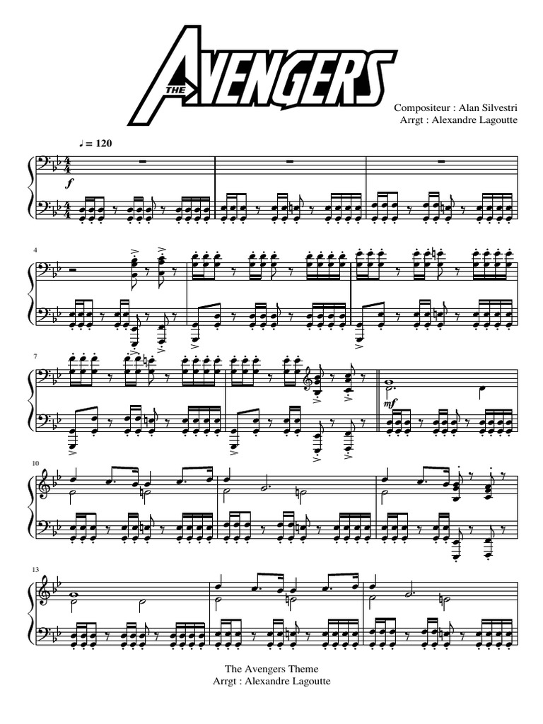 The Avengers Theme Piano Pdf Pdf