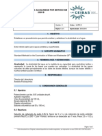 Determinación de alcalinidad por método SM 2320B