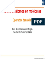 Teoría de Átomos en Moléculas: Operador Densidad